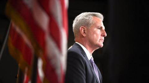 House Minority Leader Rep. Kevin McCarthy (R-CA) attends a press conference at the U.S. Capitol in Washington, U.S., December 14, 2022.