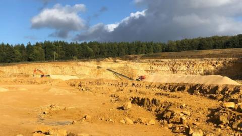 A quarry on a sunny day