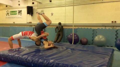 England's Commonwealth Games wrestlers Charlie Bowling and Georgina Nelthorpe