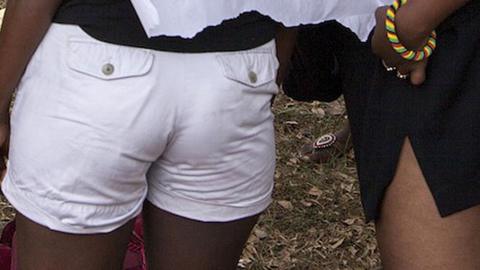 Woman in shorts in Uganda (file photo)