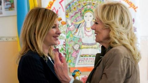 Jill Biden and Olena Zelenska