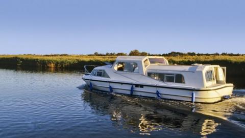 A boat on the Norfolk Broads