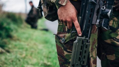 Stock image of a soldier