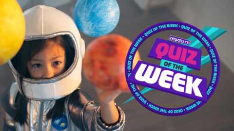 child dressed as astronaut