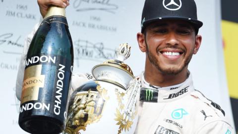 Lewis Hamilton after winning the Hugarian Grand Prix