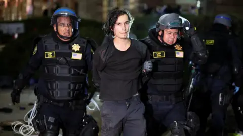 Man being arrested at UCLA