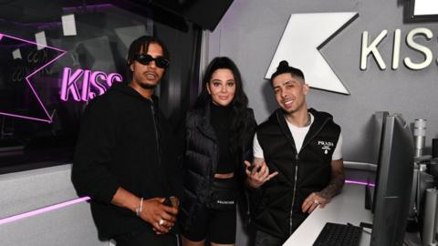 N-Dubz pictured at Kiss FM in London in 2022