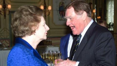 Lady Thatcher and Sir Bernard Ingham