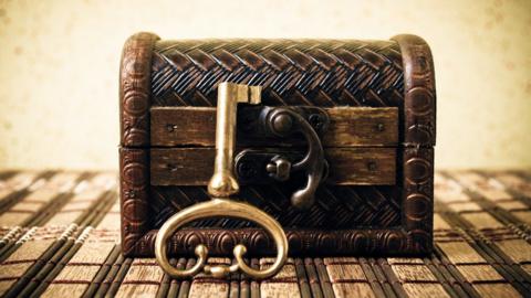 A chest with a key