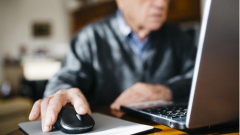 Man at a computer