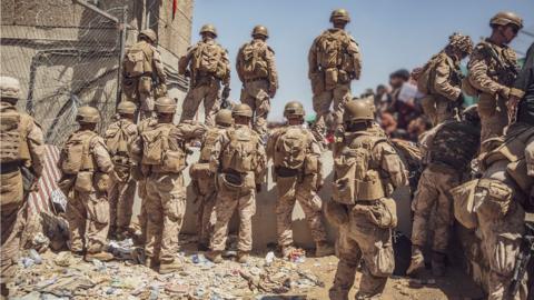 US troops at Kabul airport