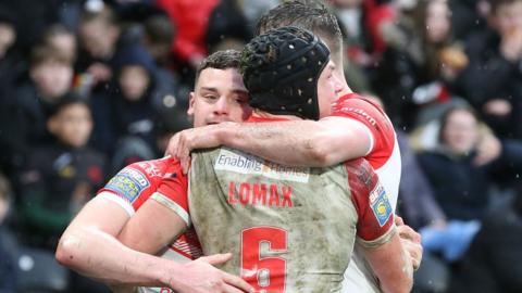 Josh Simm followed up his opening-day hat-trick with two of St Helens' six tries in the humiliation of Hull