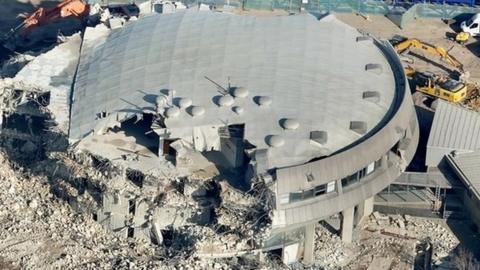 Fawley control room demolition