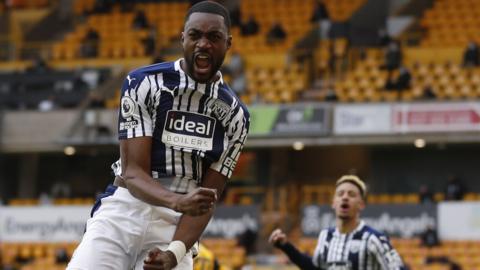 Nigeria defender Semi Ajayi celebrates a goal for West Bromwich Albion