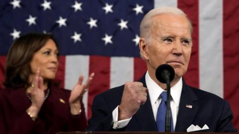 Image shows Biden