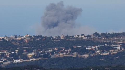 Smoke rises over southern Lebanon (file pic from November 2023)