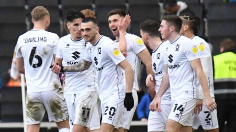 MK Dons celebrate