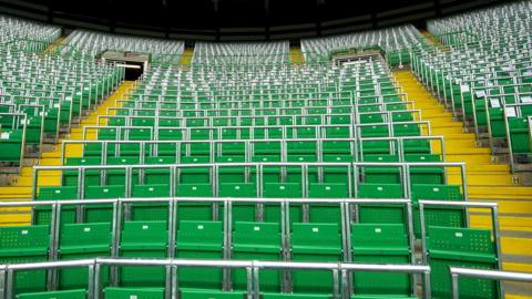 The new safe standing section at Celtic Park