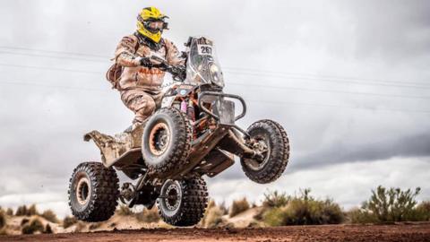 Kees Koolen taking part in the Dakar Rally