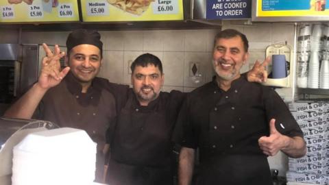 Staff at Victoria Fish Bar