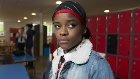 Letitia Wright in 2014's Glasgow Girls