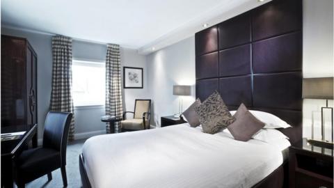 A hotel room in Millennium Hotels Chelsea Football Club, London