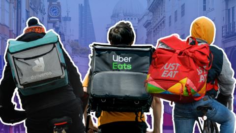 JustEat, UberEats and Deliveroo riders