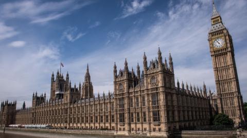 The Houses of Parliament, seen from the Thames