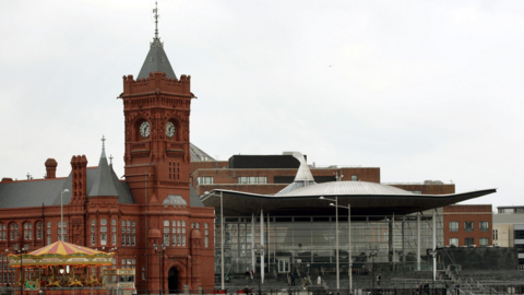 The Senedd in Cardiff Bay