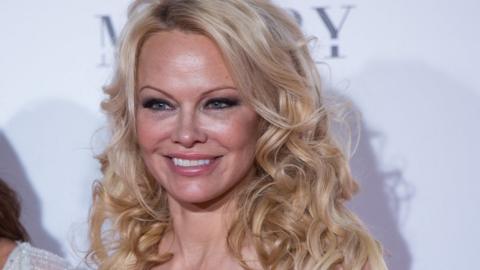 Pamela Anderson on a red carpet