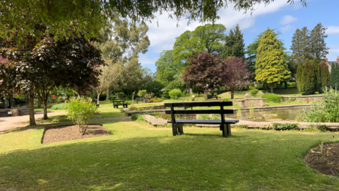 Benches in a park