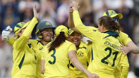 Australia celebrate winning