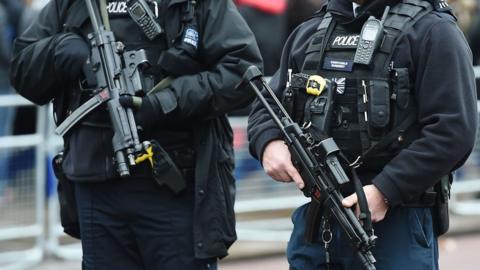 Two armed police officers