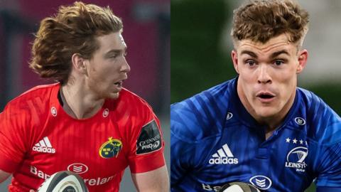 Munster's Ben Healy and Garry Ringrose of Leinster