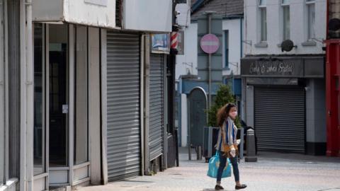 A woman shopping in Merthyr