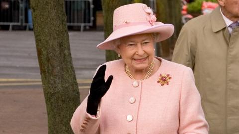 The Queen visiting the University of Leicester