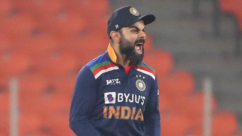 India T20 captain Virat Kohli celebrates