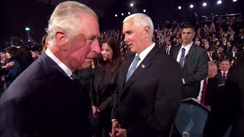 Prince Charles snubs US Vice President Mike Pence at an event in Jerusalem