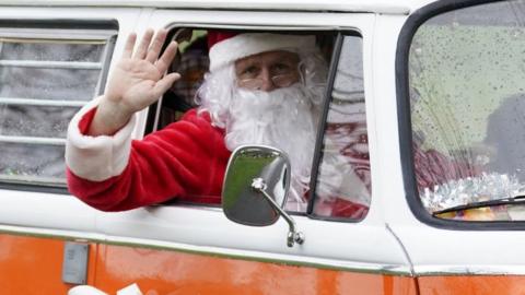 Santa in campervan