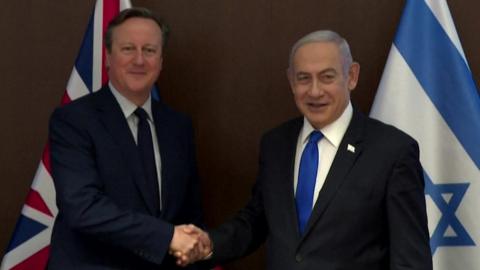 David Cameron and Benjamin Netanyahu
