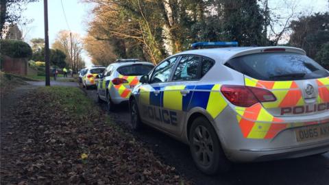 Police cars near scene of Botley rape