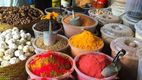 Spices in a Mombasa market