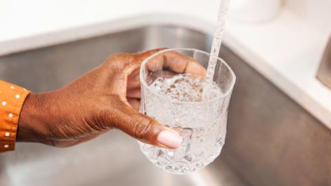 Water from a tap