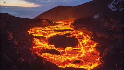 Lava from vulcano