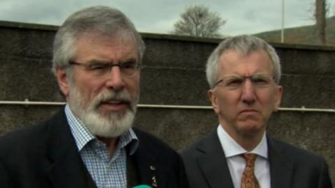 Gerry Adams and Máirtín Ó Muilleoir