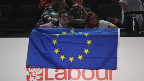 EU flag at Labour conference