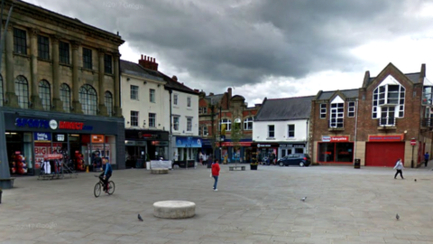 The market place in Bishop Auckland