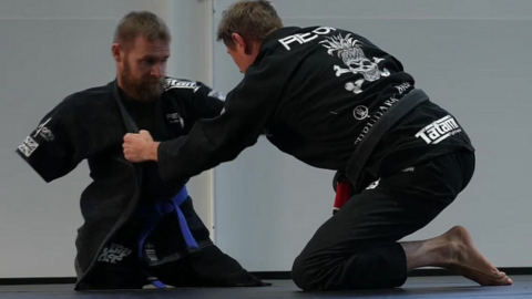 Mark Ormrod taking part in jiu jitsu