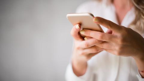 Woman using smartphone