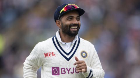 Ajinkya Rahane during a Test match for India